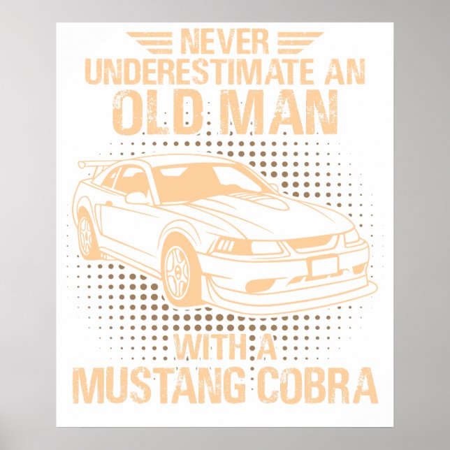 Affiche An Old Man Ford Mustang 2000 Svt Cobra R (Devant)