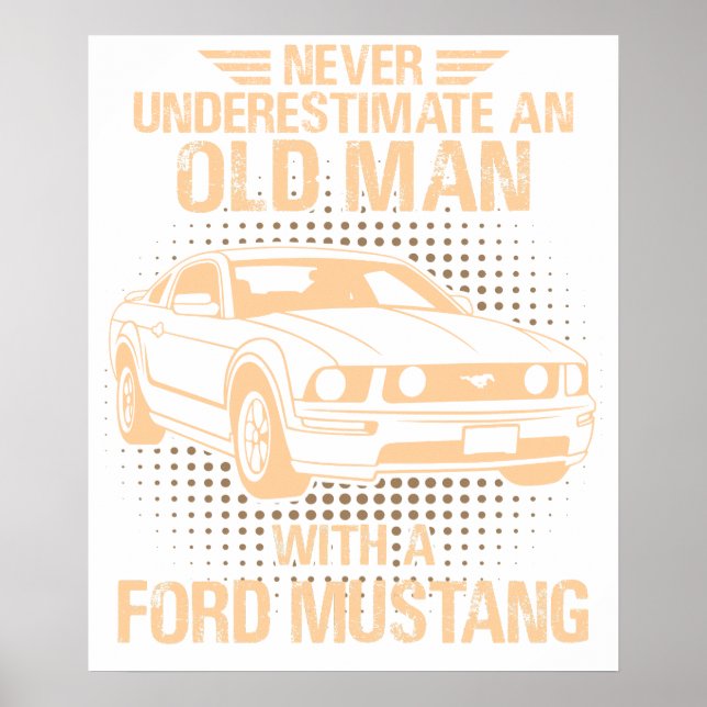 Affiche An Old Man Ford Mustang 2005 To 2009 5th Generatio (Devant)