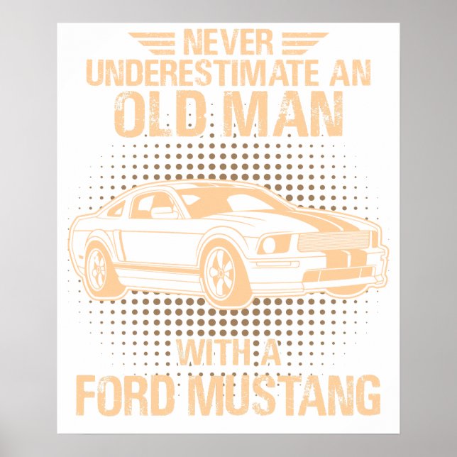 Affiche An Old Man Ford Mustang 2007 Gt (Devant)