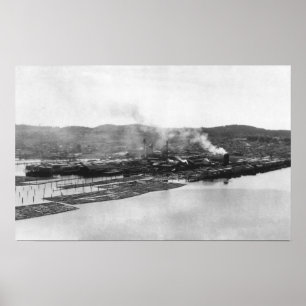 Affiche Anacortes, WA Vue de Morrison Mill Photo