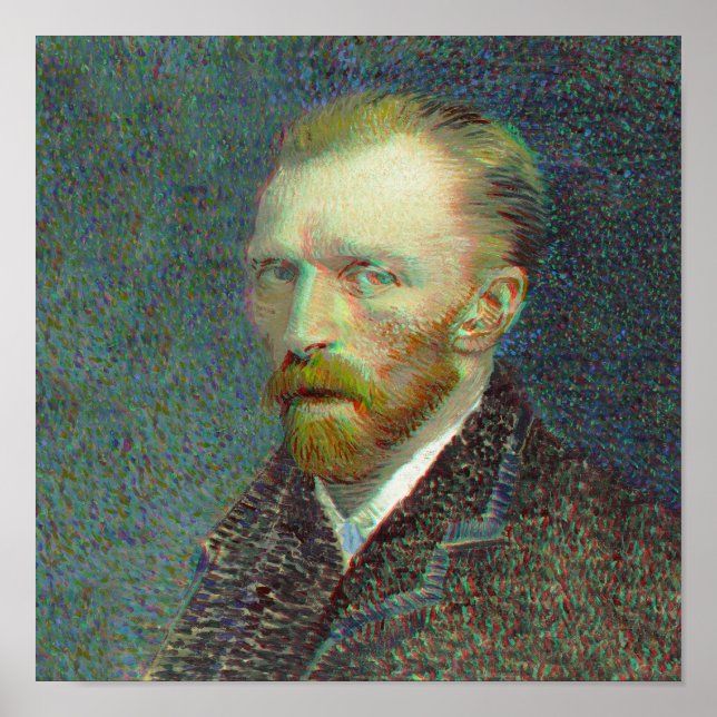 Affiche Anaglyph 3D Vincent van Gog Autoportrait (Devant)
