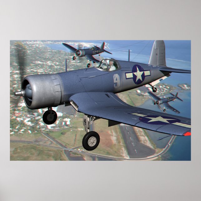 Affiche Anaglyphe 3D F4U (Devant)