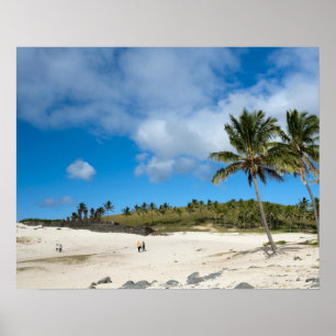 Affiche Anakena, Rapa Nui, Easter Island, Chili