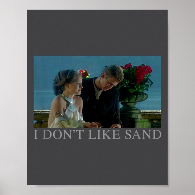 Affiche Anakin &amp; Padme Movie Ster I Don't Like Sand  (Devant)