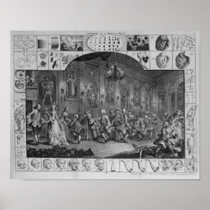 Affiche Analyse de la beauté, Plaque II, 1753