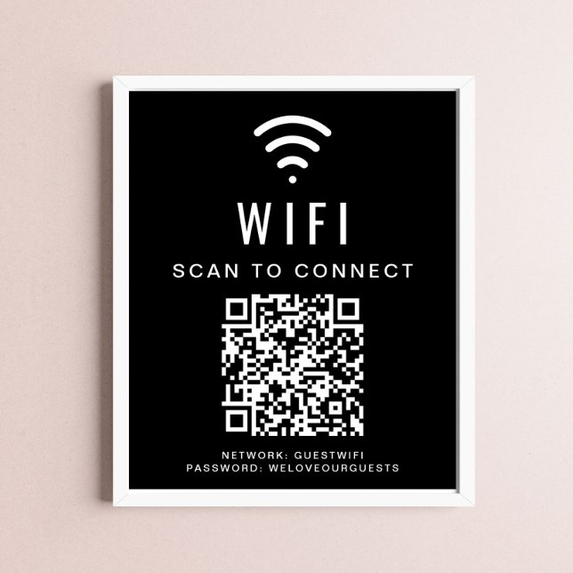 Affiche Analyse réseau Wifi pour connecter le code QR en n (Créateur téléchargé)