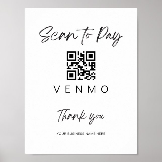 Affiche Analyser le code QR du paiement - Mariage de la ba (Devant)