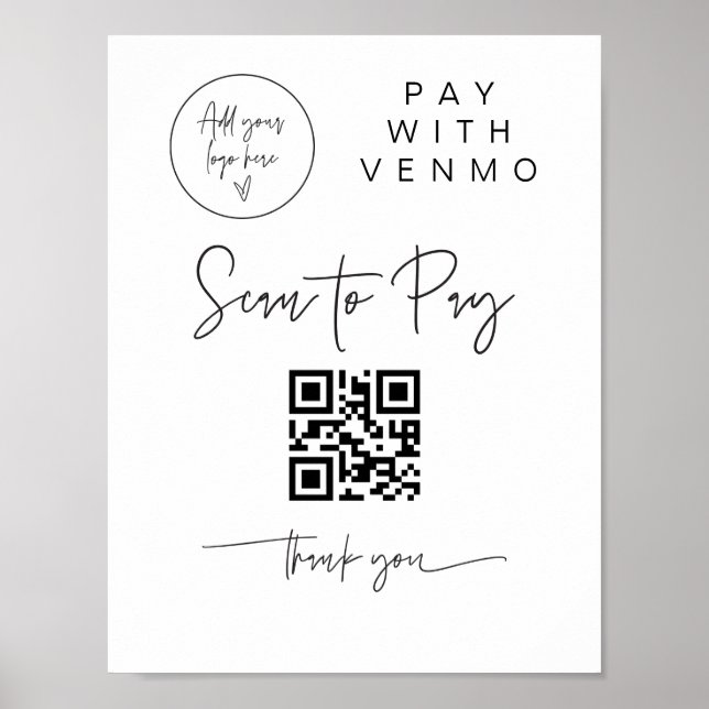 Affiche Analyser le code QR Signer barre de Mariage Valet  (Devant)