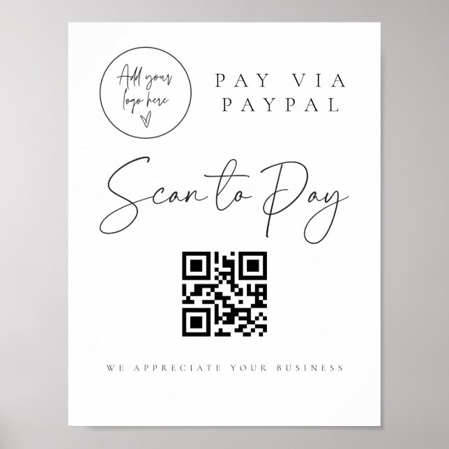 Affiche Analyser le code QR Signer barre de Mariage Valet  (Devant)