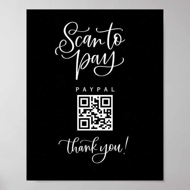 Affiche Analyser le code QR Signer Paiement Mariage Petite (Devant)