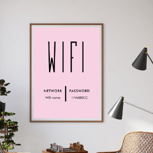 Affiche Analyser pour connecter le réseau Wifi Code QR Mot