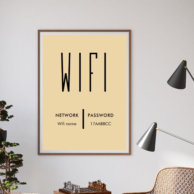Affiche Analyser pour connecter le réseau Wifi Code QR Mot (Créateur téléchargé)