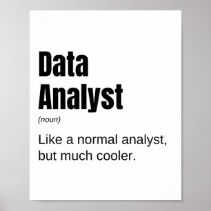 Affiche Analyste de données Citation drôle de passionné de