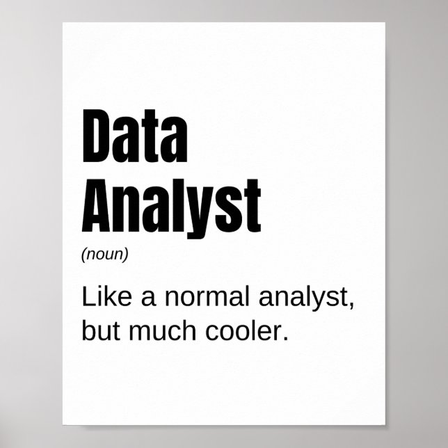 Affiche Analyste de données Citation drôle de passionné de (Devant)