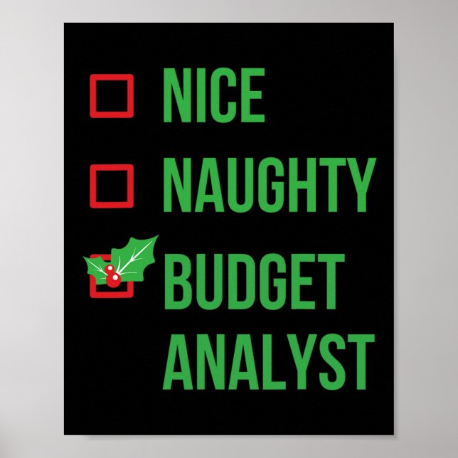 Affiche Analyste du budget Funny Pajama cadeau de Noël (Devant)
