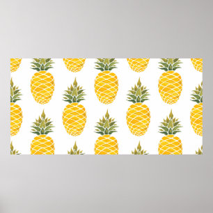 Affiche Ananas. Aquarelle peinture à la main w
