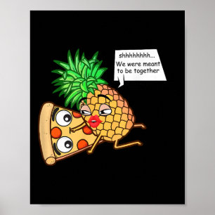 Affiche Ananas Drôle Sur Pizza