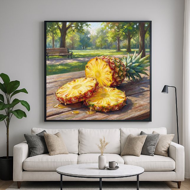 Affiche Ananas Juteux - Style de Peinture Pastel (Créateur téléchargé)