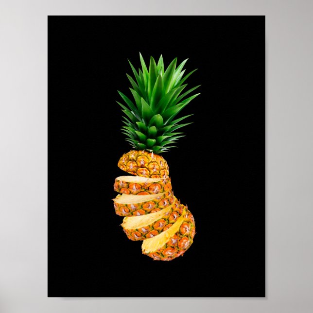 Affiche Ananas tranché (Devant)