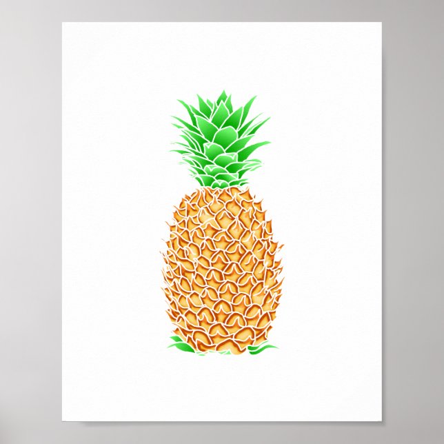 Affiche Ananas tropical (Devant)