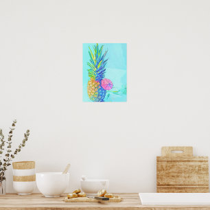 Affiche Ananas Tropical