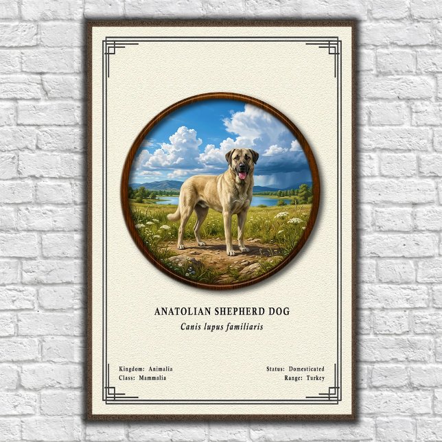 Affiche Anatolian Shepherd Dog Zoology Series (Créateur téléchargé)