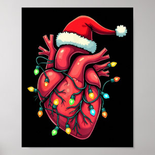 Affiche Anatomie du coeur Noël Soins infirmiers Noël Casqu