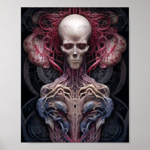 Affiche Anatomie Surréelle Horreur Sci-Fi Art
