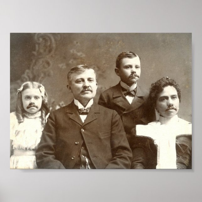 Affiche Ancêtres mustaches (Devant)