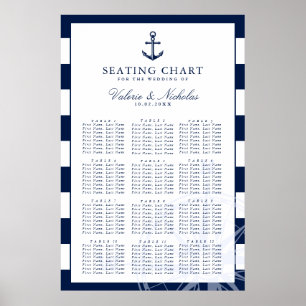 Affiche Anchor   Nautical Wedding   Seating Chart