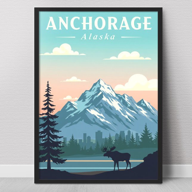 Affiche Anchorage Alaska vintage (Créateur téléchargé)
