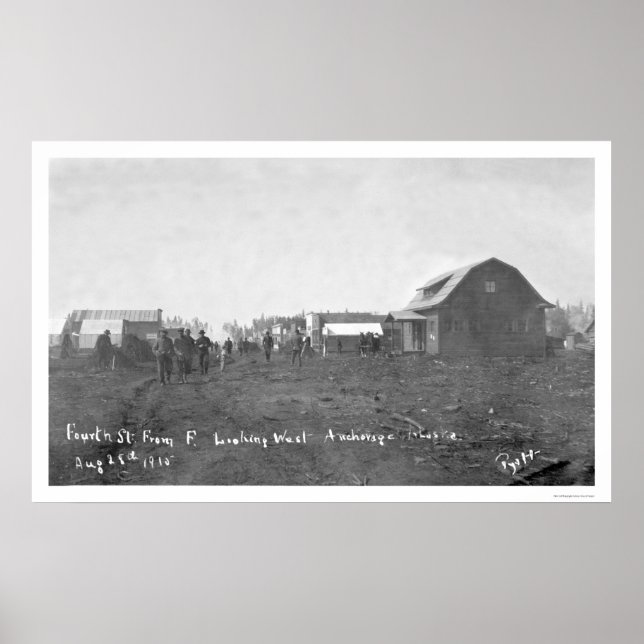 Affiche Anchorage précoce Alaska 1915 (Devant)