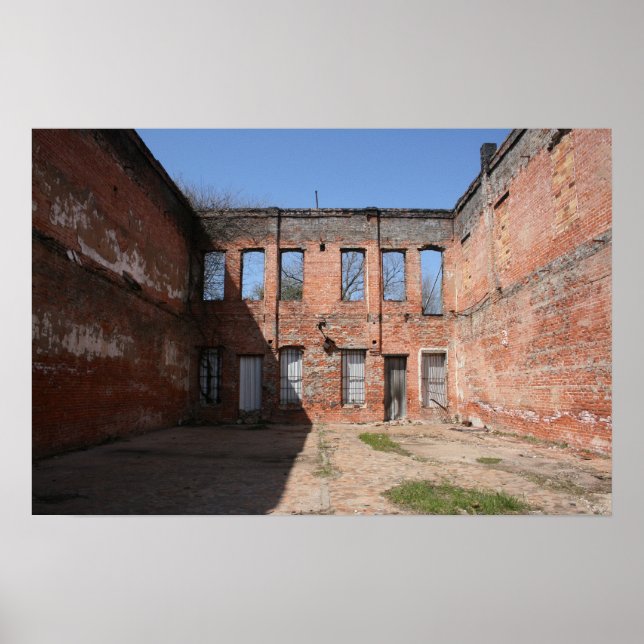 Affiche Ancien bâtiment abandonné à Shreveport, Louisiane (Devant)