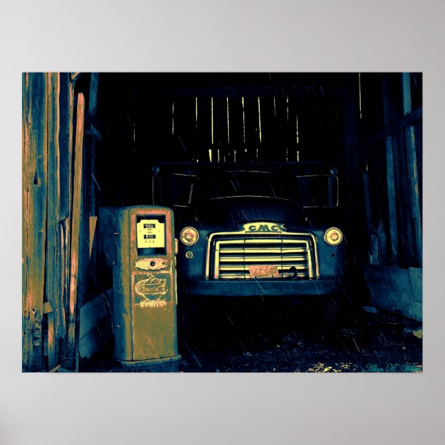 AFFICHE ANCIEN CAMION GMC (Devant)