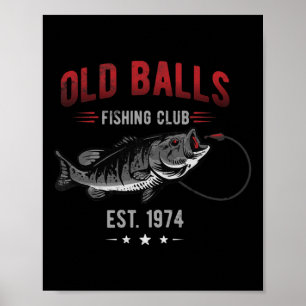 Affiche Ancien Club de Pêche Établ. 1974 ou Anniversaire d