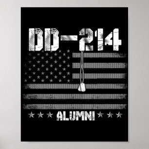 Affiche Ancien combattant militaire Patriotique Dd-214 Lon