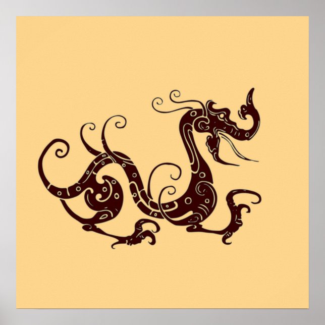 Affiche Ancien dragon mystique brun (Devant)