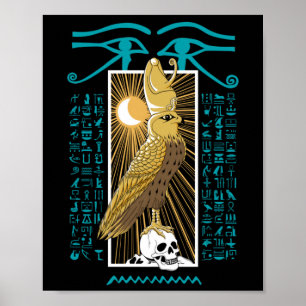 Affiche Ancien Faucon d'Egypte Dieu Horus