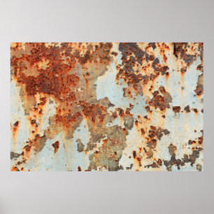 Affiche Ancien fond et texture de surface rouillée