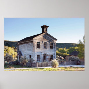 AFFICHE ANCIEN LODGE ET SHOOLHOUSE MASONIC