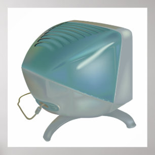 Affiche Ancien moniteur CRT