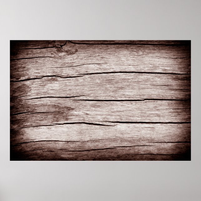 Affiche Ancien parquet avec fissures, Vieux bois texture (Devant)