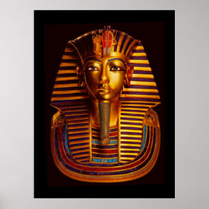 Affiche Ancien roi égyptien Tutankhamon Gold Burial Masque