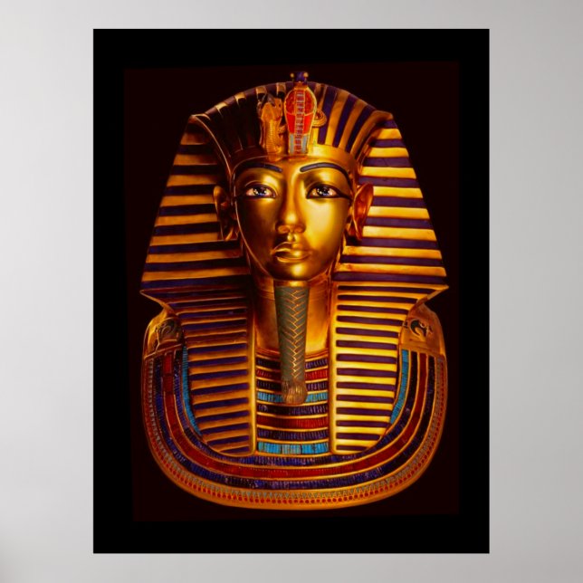 Affiche Ancien roi égyptien Tutankhamon Gold Burial Masque (Devant)