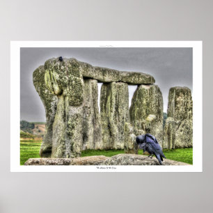 Affiche Ancien site de Stonehenge & Preening Crow