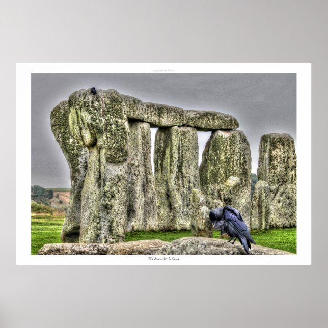 Affiche Ancien site de Stonehenge & Preening Crow (Devant)