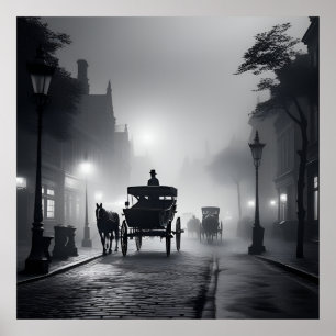 Affiche Ancien temps image noir et blanc