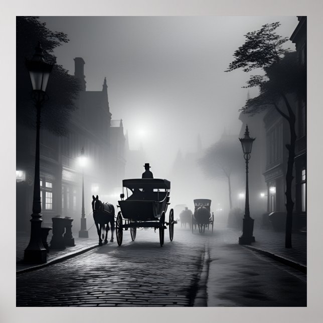 Affiche Ancien temps image noir et blanc (Devant)