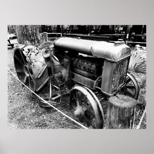 Affiche Ancien tracteur (Devant)