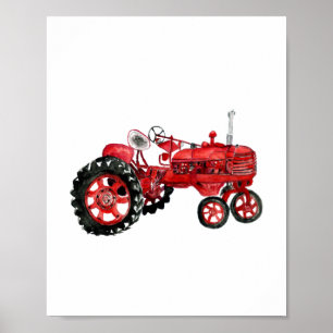 Affiche Ancien tracteur